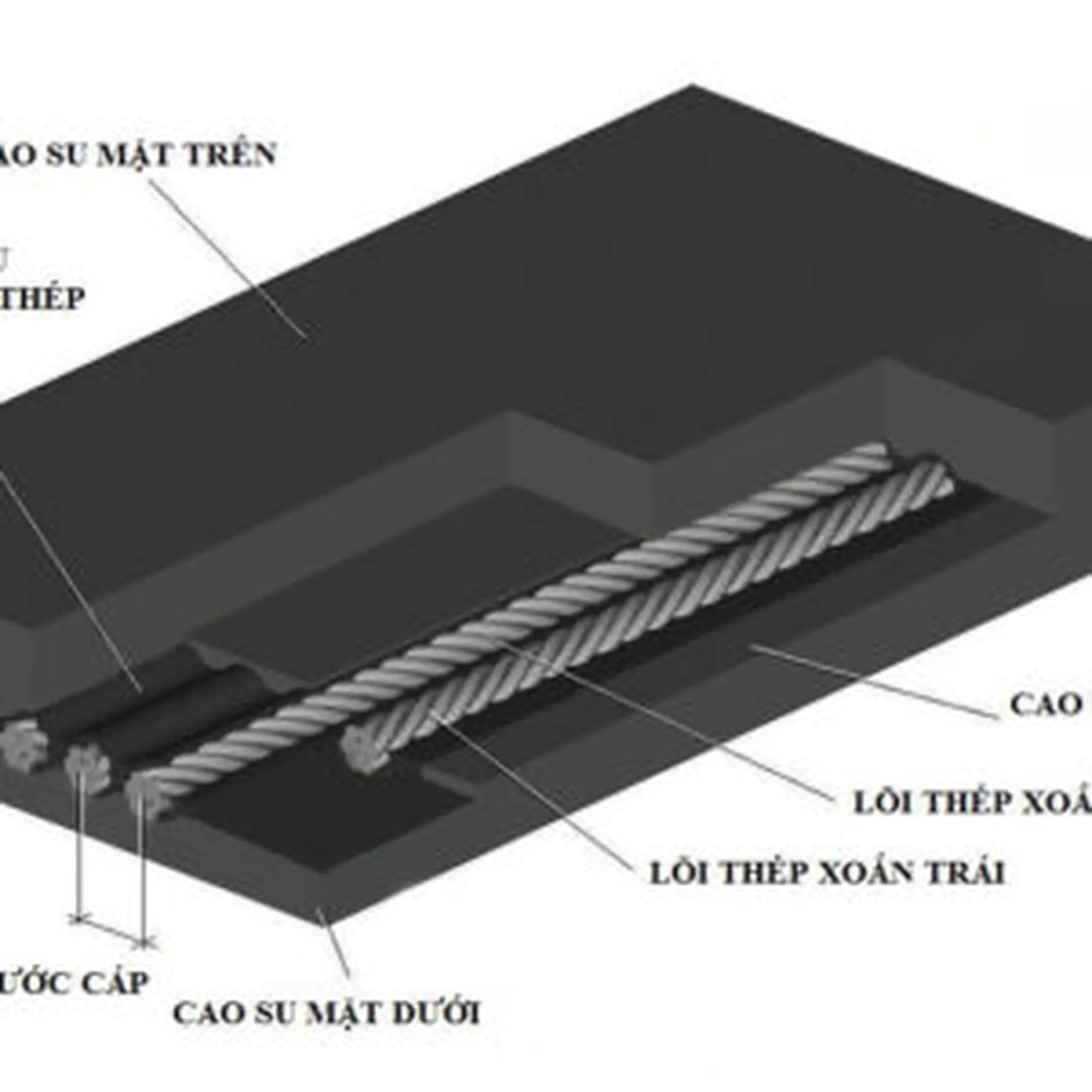 băng tải cao su bố thép