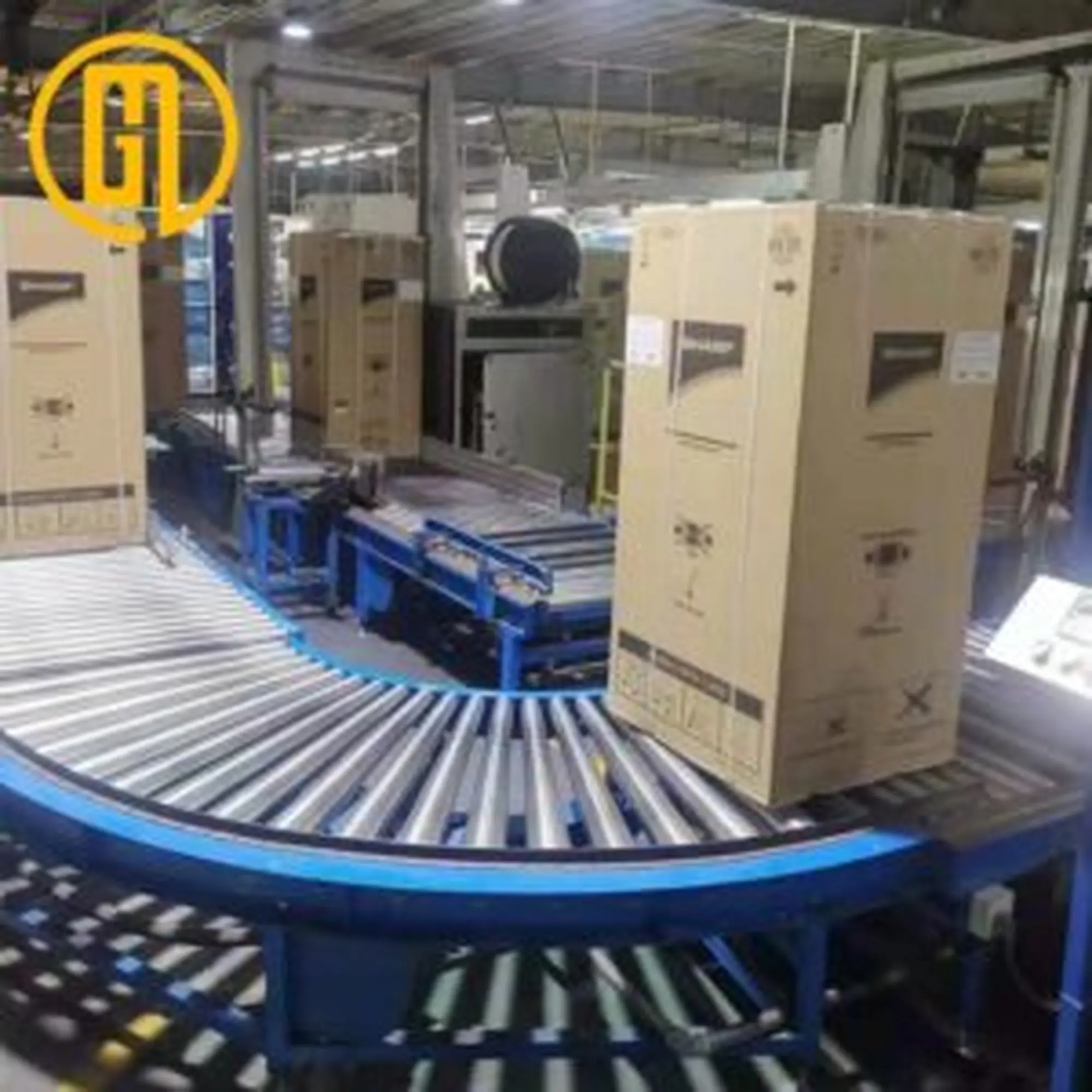 Băng tải con lăn góc nghiêng