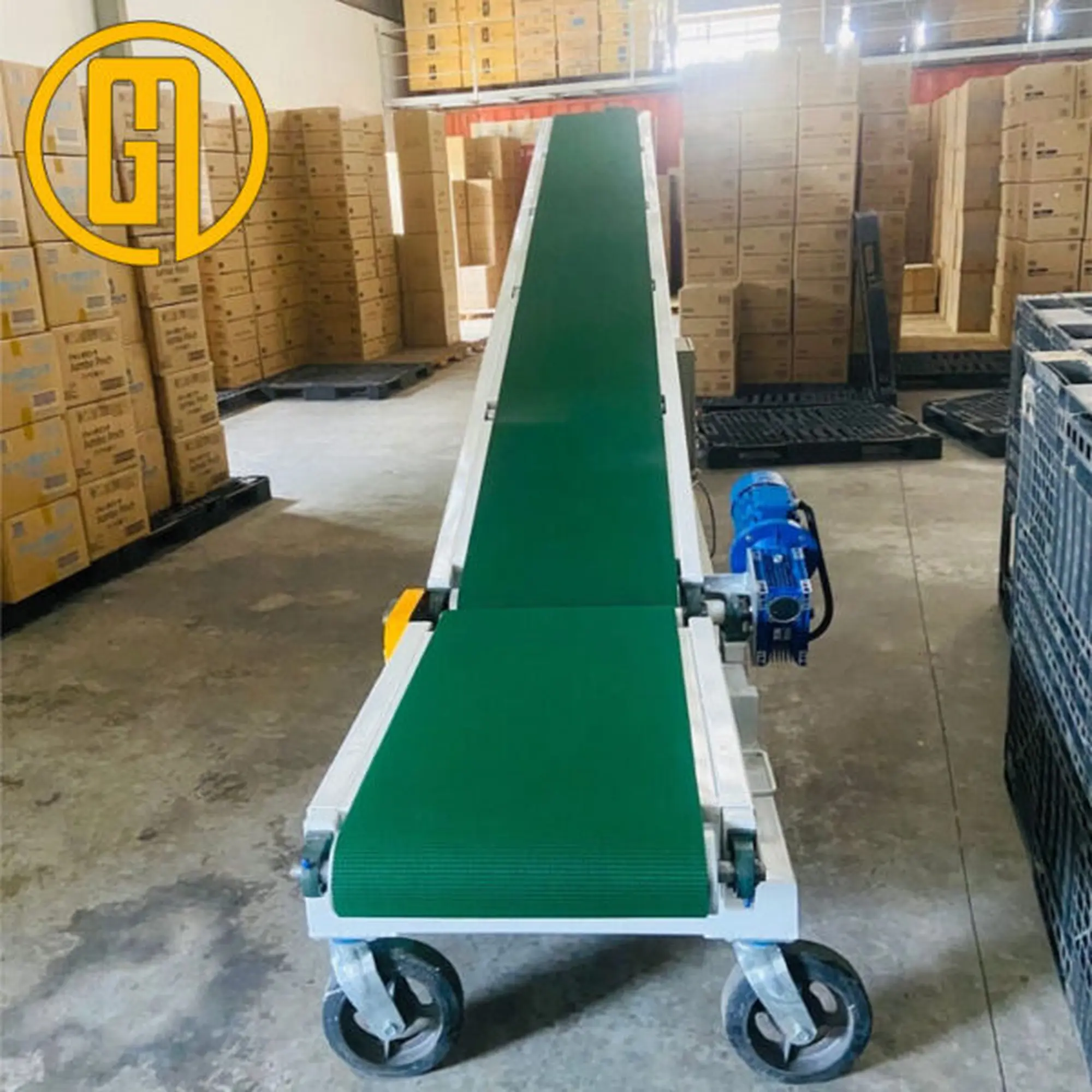Băng tải PVC nâng hạ